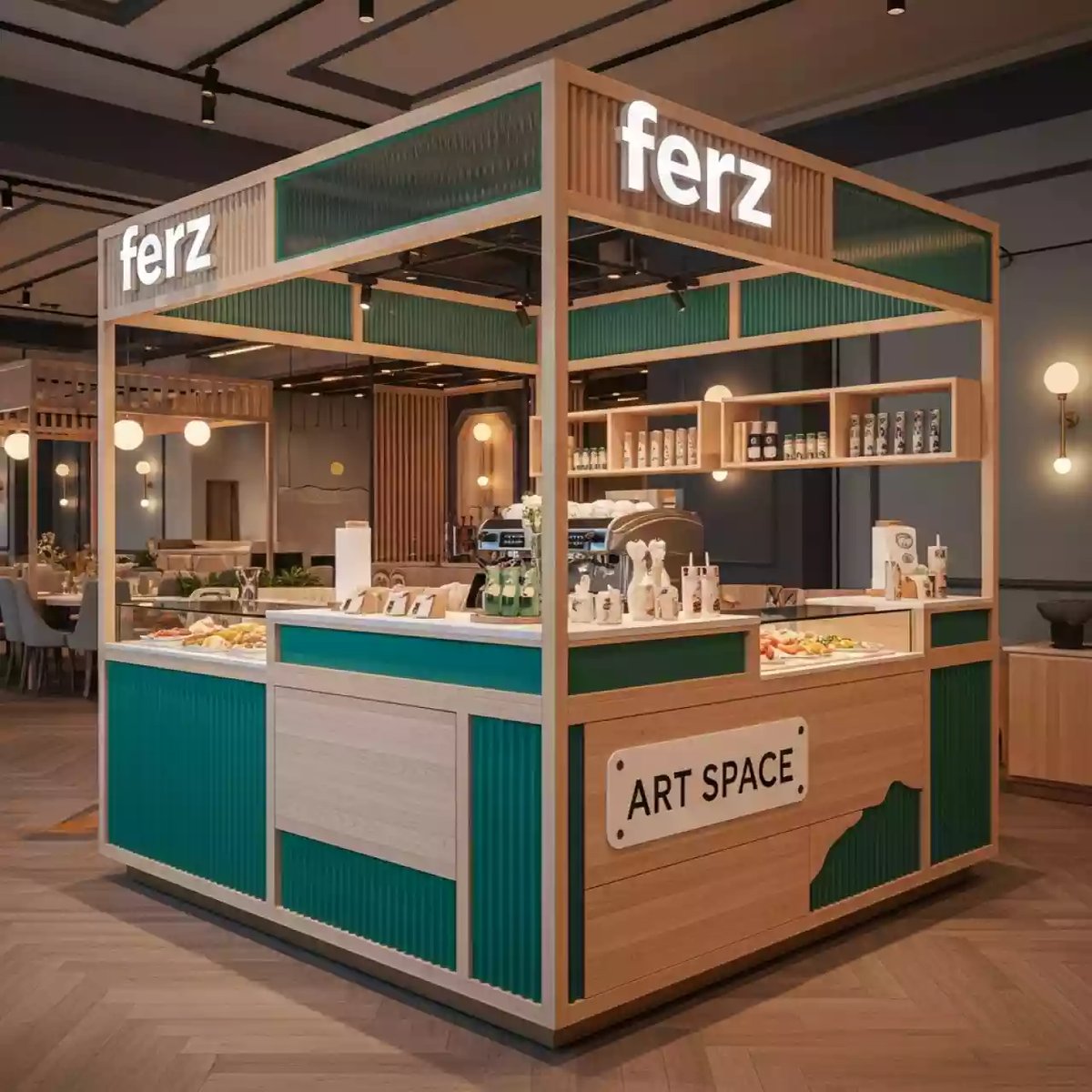 Аренда Дизайн проект торгового островка Ferz в ресторане «D.O.M» — ART SPACE