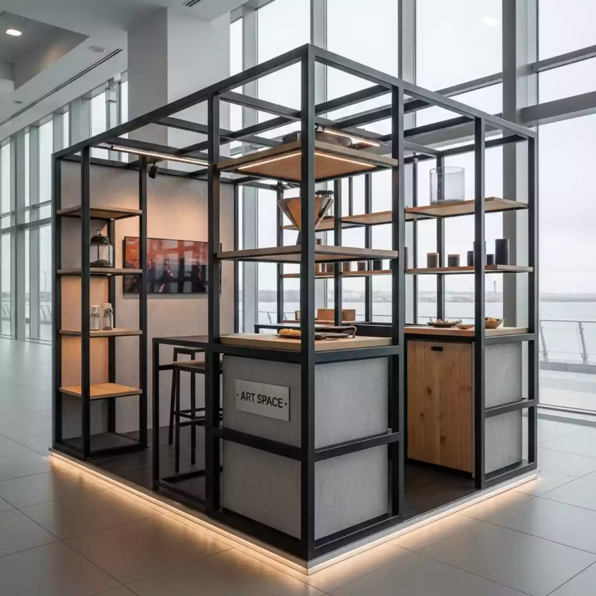 Аренда Дизайн проект торгового островка Lifestyle 2х3 м в зале «Чайка» (Морпорт) — ART SPACE