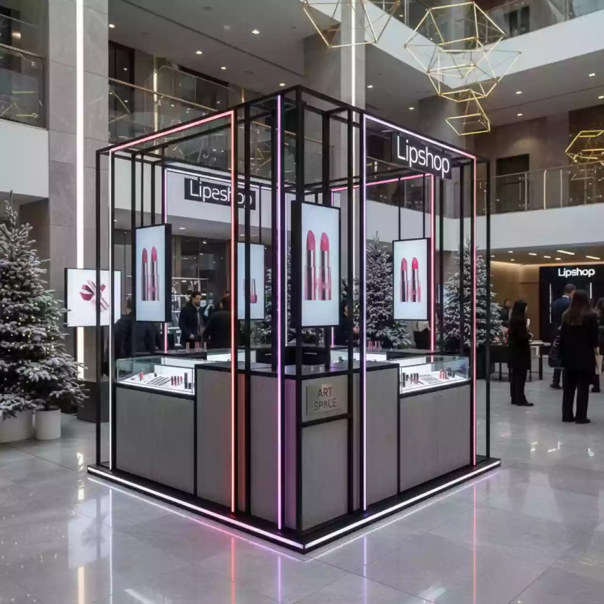 Аренда Дизайн проект торгового островка Lipshop в Green Flow Hotel — ART SPACE