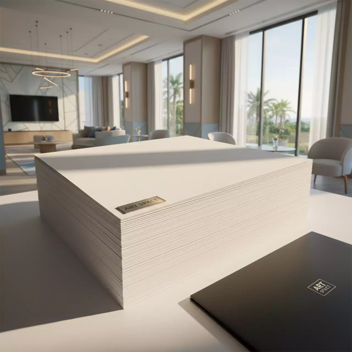 Аренда Дизайнерская бумага натуральная белая TOUCH PAPER YD 300 г м² 720x1020x0,330 мм 100 листов в Novotel Resort — ART SPACE