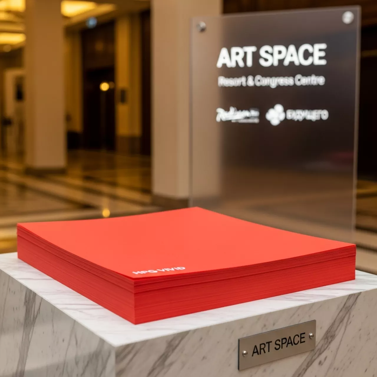 Аренда Дизайнерская бумага ярко красная HPG VIVID 270 г м² 100 листов в Radisson Blu Resort & Congress Centre — ART SPACE