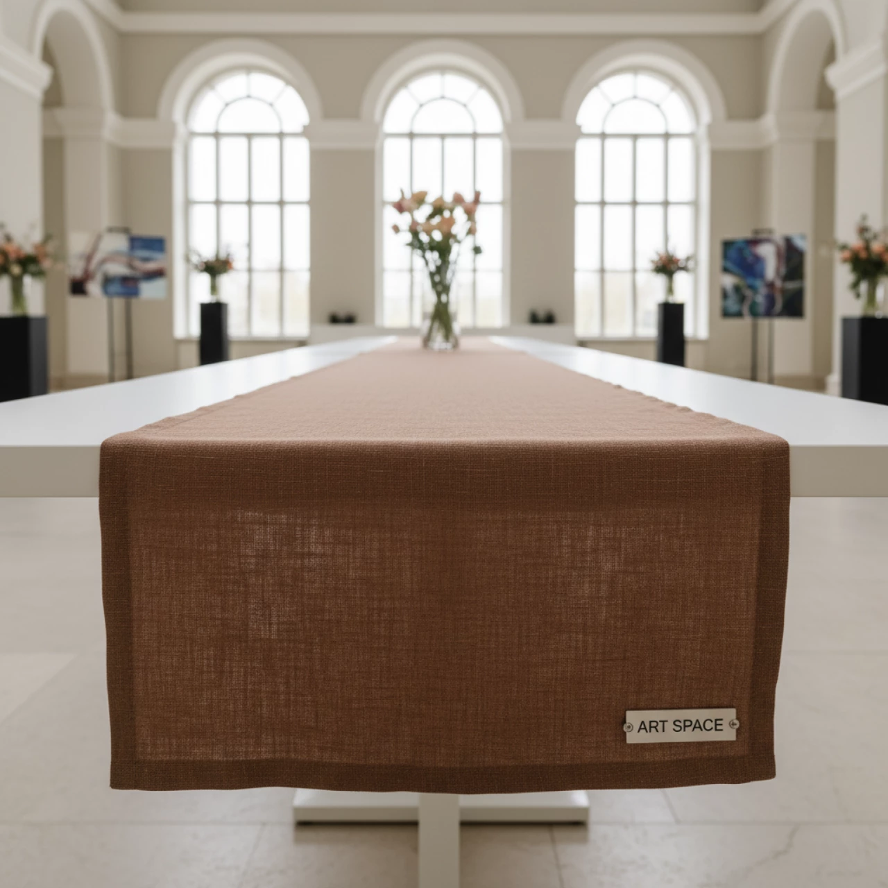 Аренда Дорожка льняная кирпичного цвета в Керлинговом центре «Ледяной куб» — ART SPACE