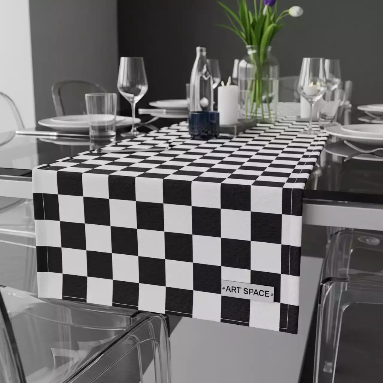 Аренда Дорожка льняная клетка в отеле «Богатырь» — ART SPACE