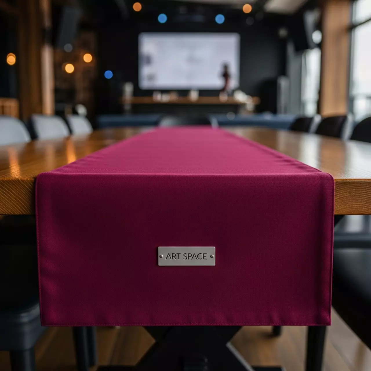 Аренда Дорожка раннер Габардин бордовая 3000 мм в пляжном клубе Del Mar — ART SPACE