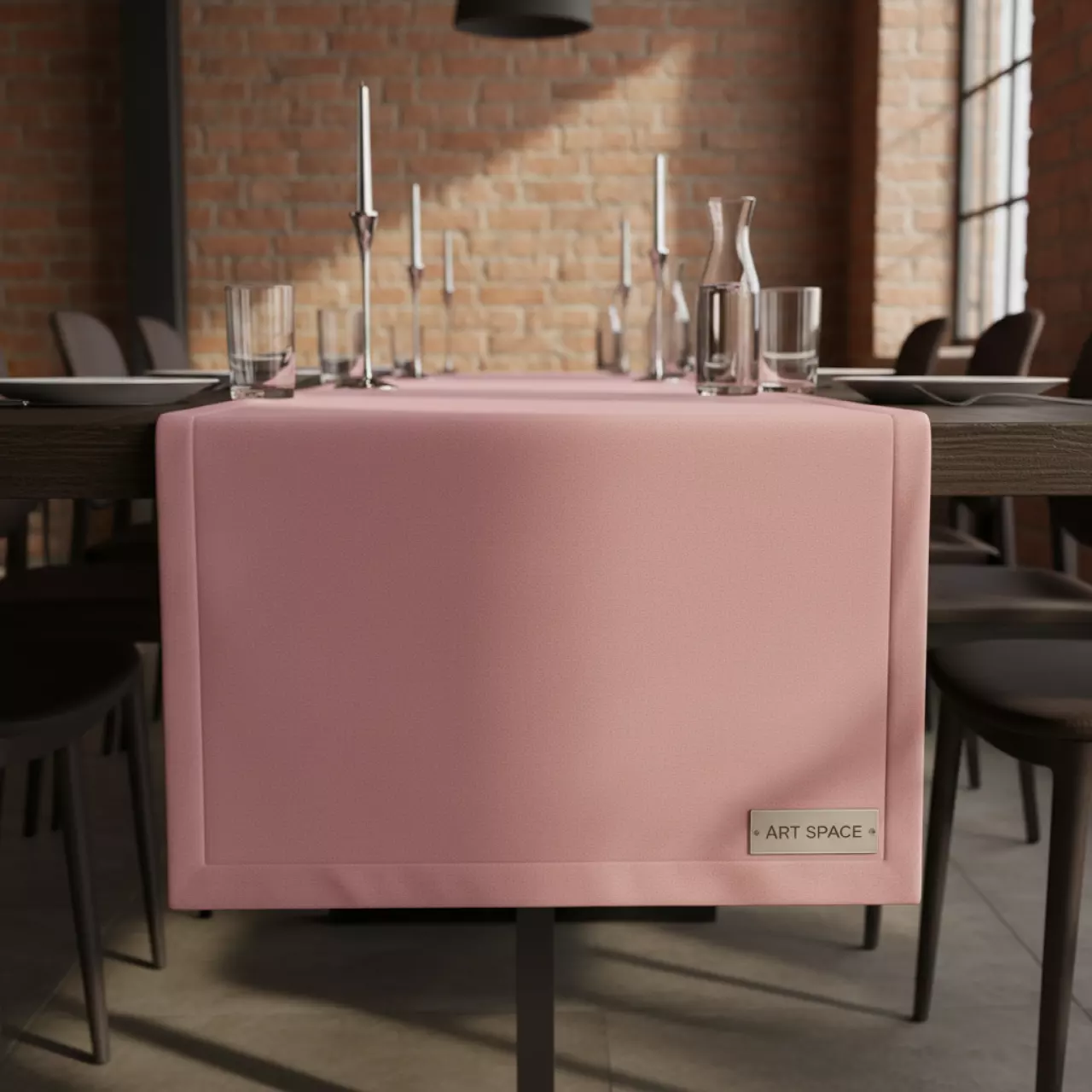 Аренда Дорожка раннер Габардин розовая 2400 мм в ресторане «La Terrazza» — ART SPACE
