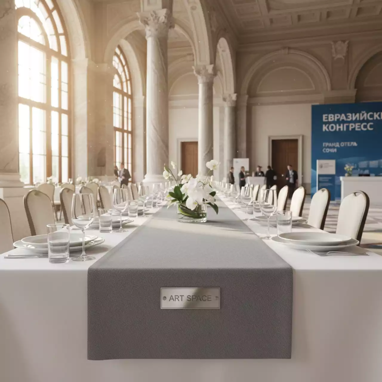 Аренда Дорожка раннер "Габардин" серая 1500 мм в Гранд Отель Сочи — ART SPACE