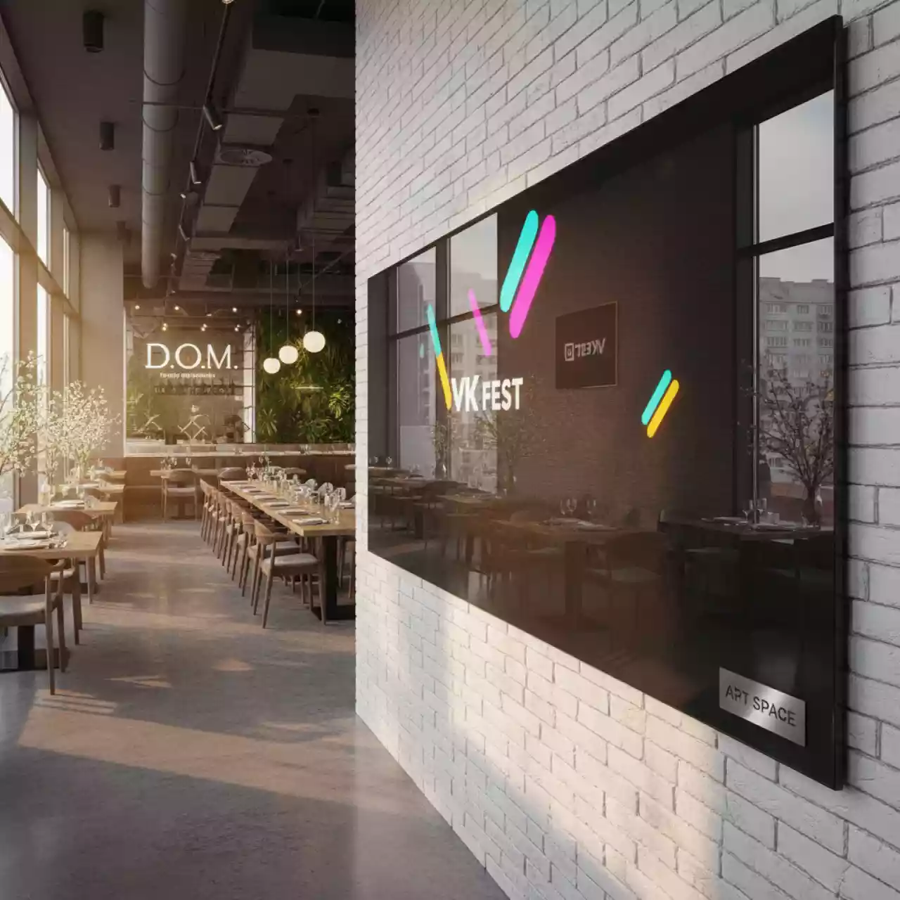 Аренда Доска ASKELL с внутренними креплениями LUX 100х150 см в ресторане «D.O.M» — ART SPACE