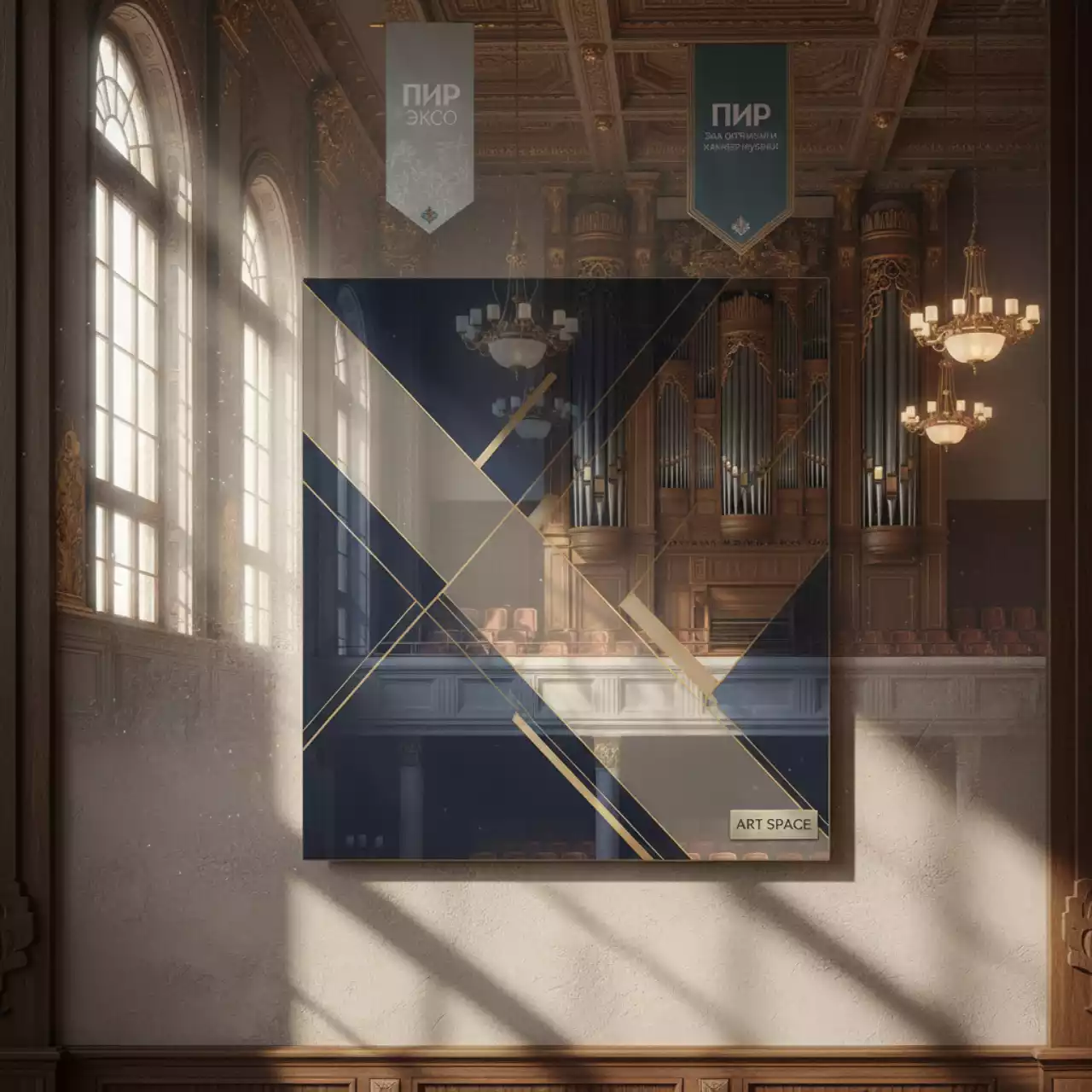 Аренда Доска ASKELL с внутренними креплениями LUX 45х45 см в Зале органной и камерной музыки — ART SPACE