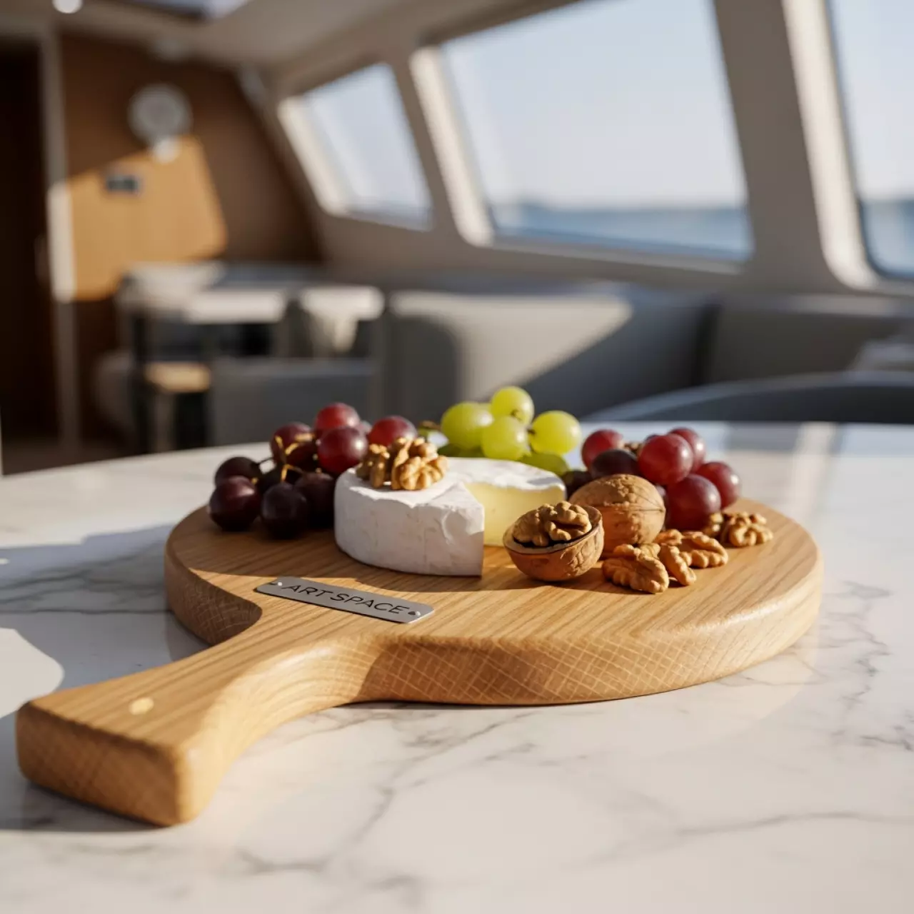 Аренда Доска деревянная для сыра с ручкой 30 см на VIP-яхте (Имеретинский порт) — ART SPACE