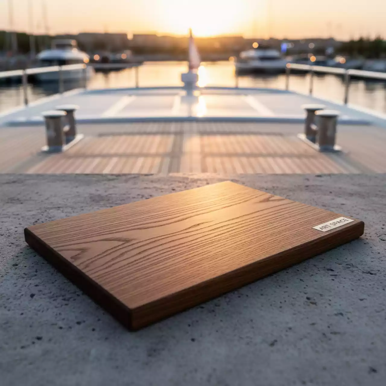 Аренда Доска для подачи дуб темно коричневый на VIP-яхте (Имеретинский порт) — ART SPACE