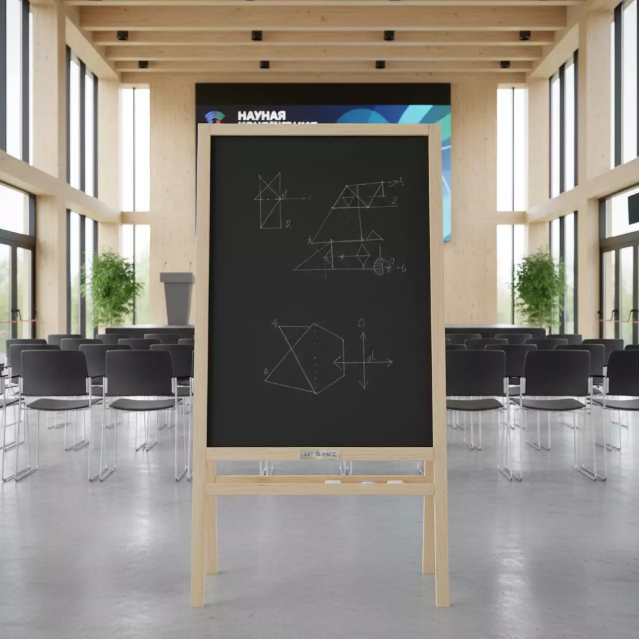 Аренда Доска грифельная для рекламной акции Arenda Decora в Red Arena — ART SPACE