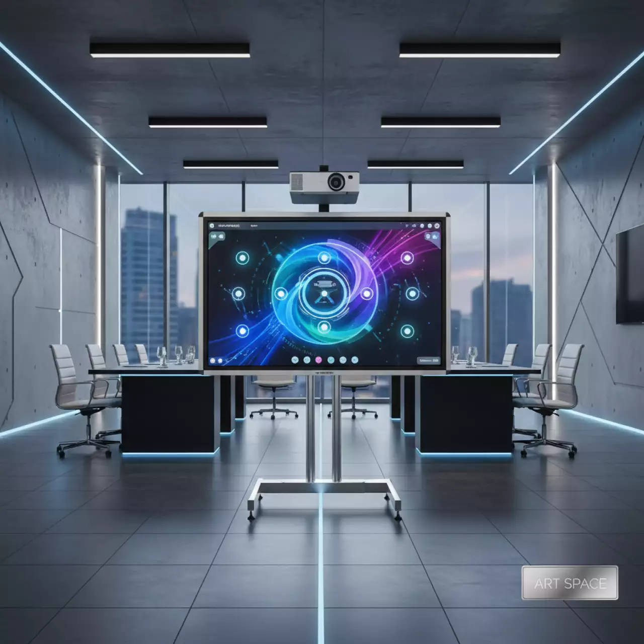 Аренда Доска интерактивная 78 ActivBoard Touch 10 касаний ActivInspire с проектором Panasonic PT TX440 в Bridge Resort — ART SPACE