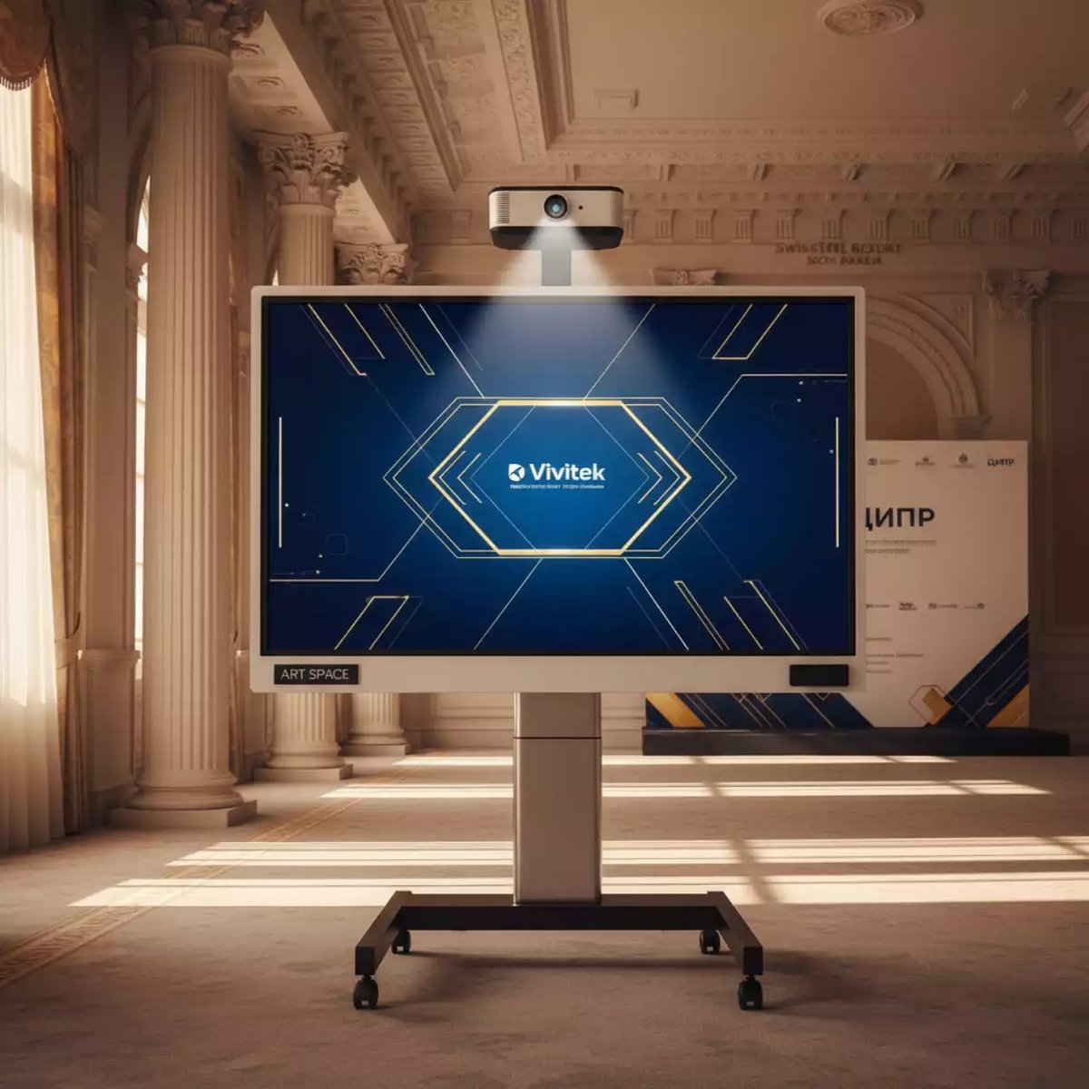 Аренда Доска интерактивная 88 ActivBoard Touch 10 касаний ActivInspire с проектором Vivitek DW770UST в Swissôtel Resort Sochi Kamelia — ART SPACE