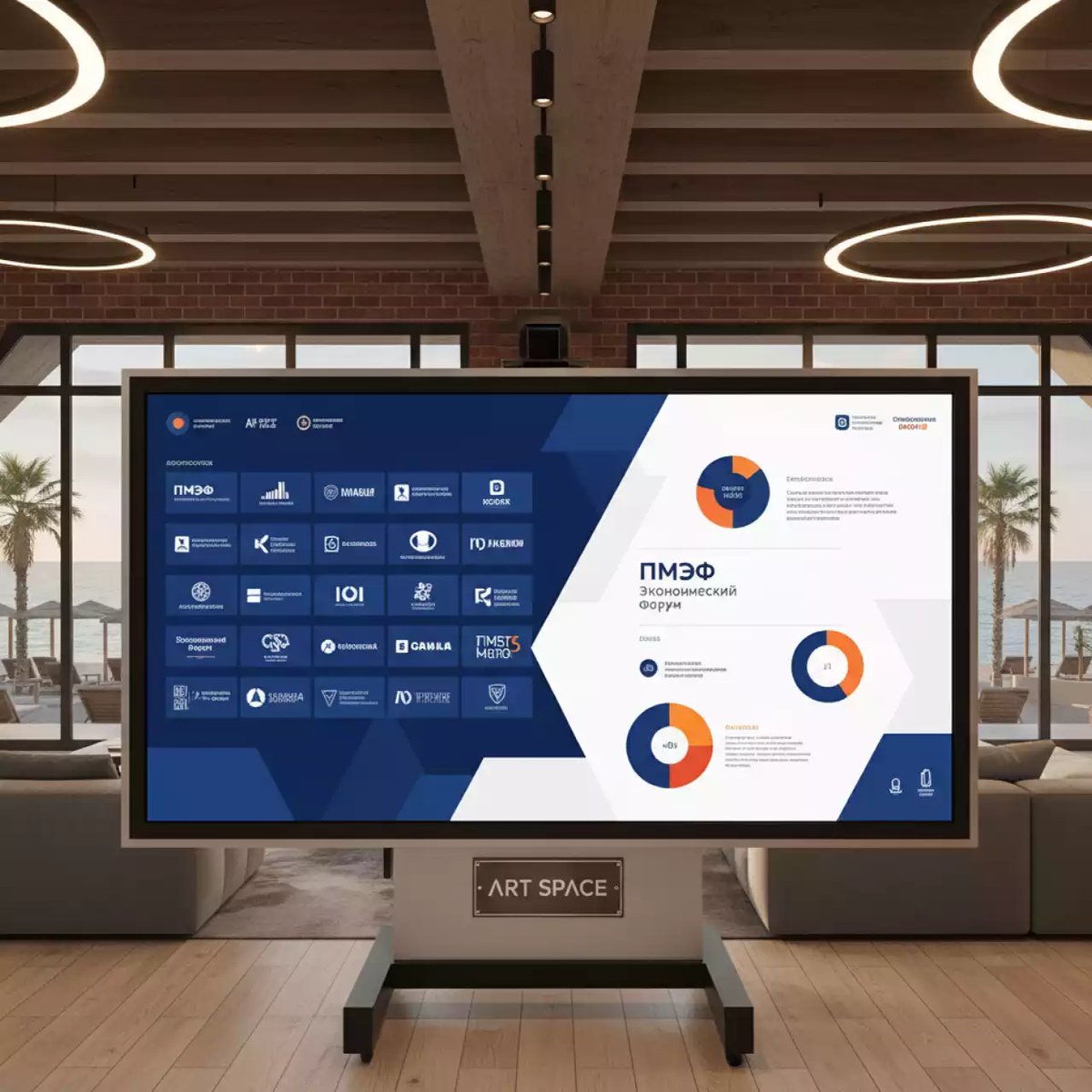 Аренда Доска интерактивная IQBoard DVT TN100 на пляжных клубах Хосты — ART SPACE