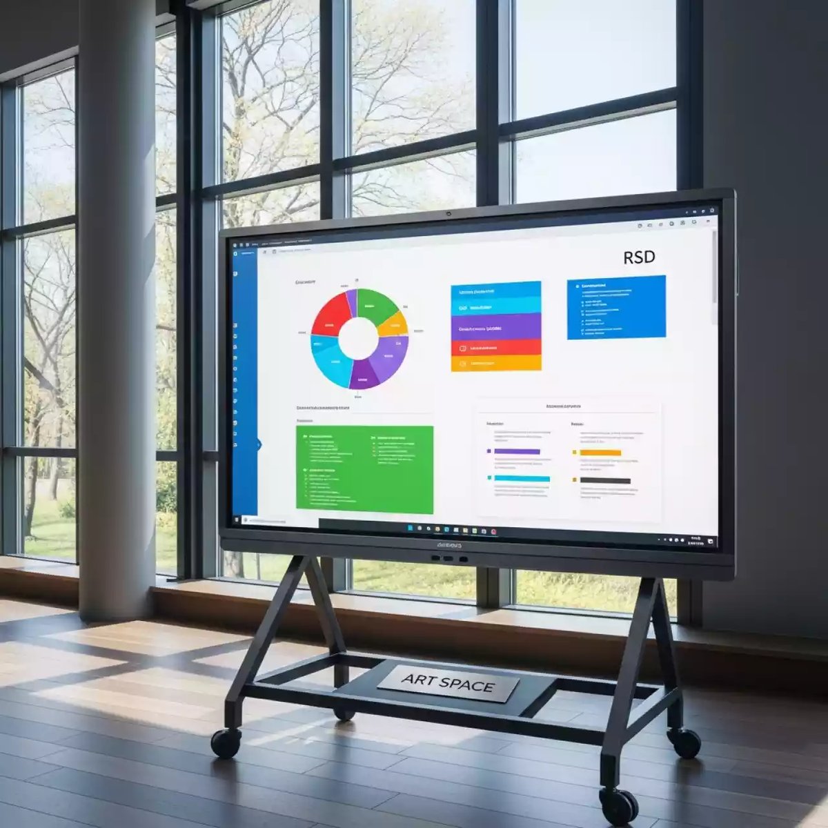 Аренда Доска интерактивная РСД 82 дюйма в каркасе в Green Flow Hotel — ART SPACE