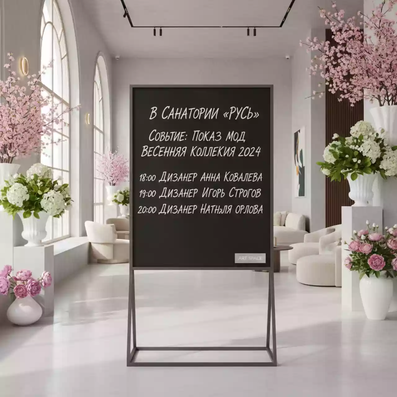 Аренда Доска меловая TRK1510 150х100 см в санатории «Русь» — ART SPACE