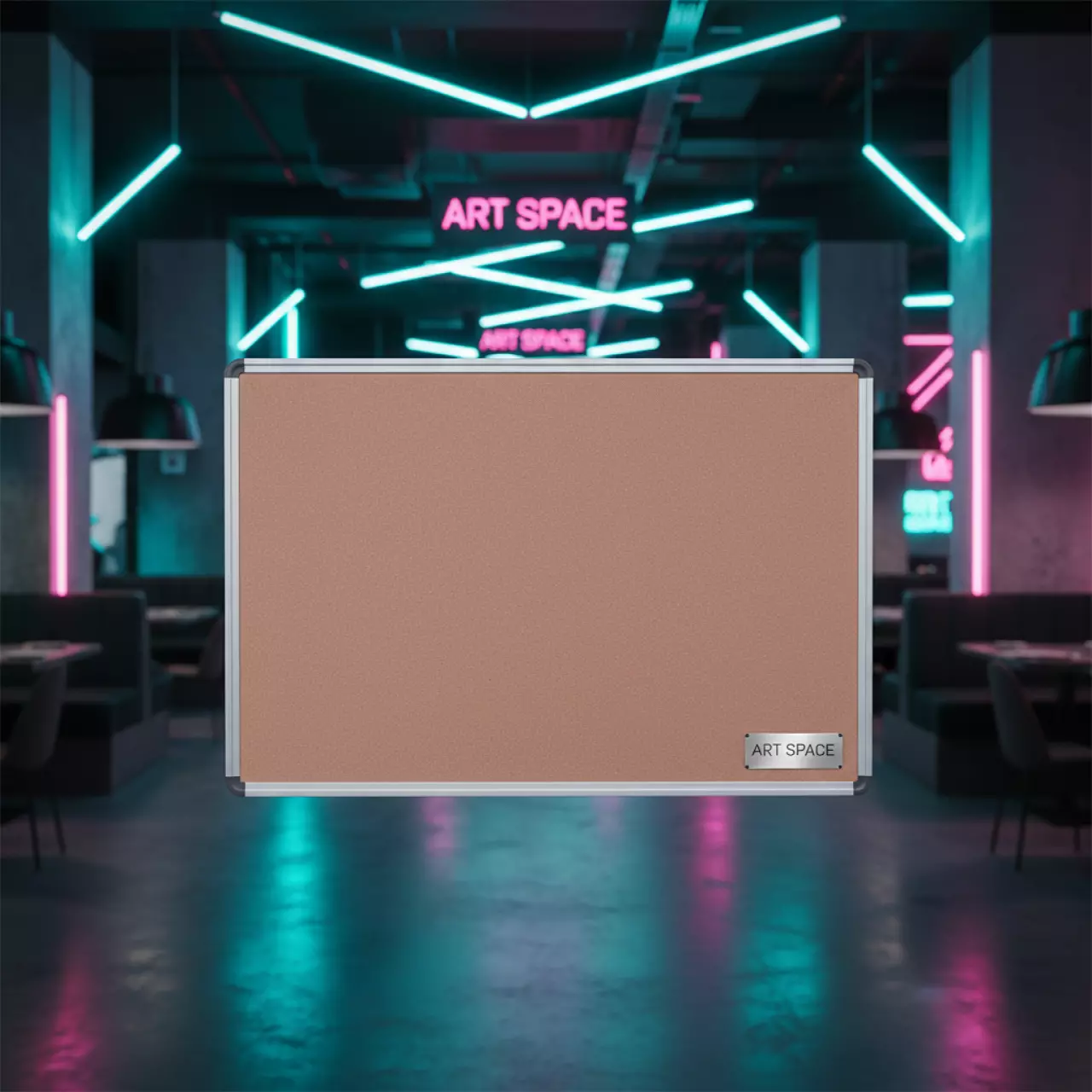 Аренда Доска пробковая Ecoline TCA128C 120х80 см в ресторане «Магадан» — ART SPACE