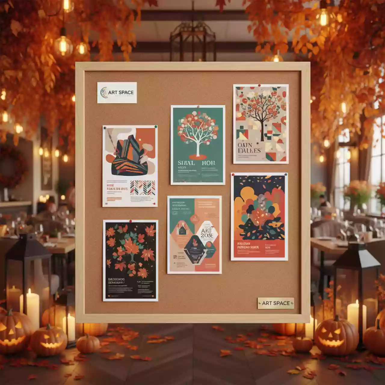 Аренда Доска пробковая TCA1890 90х180 см в ресторане «Плакучая Ива» — ART SPACE