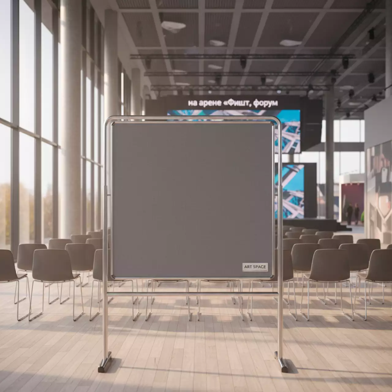 Аренда Доска текстильная 2x3 TTA1218 Grey 180х120 на арене «Фишт» — ART SPACE
