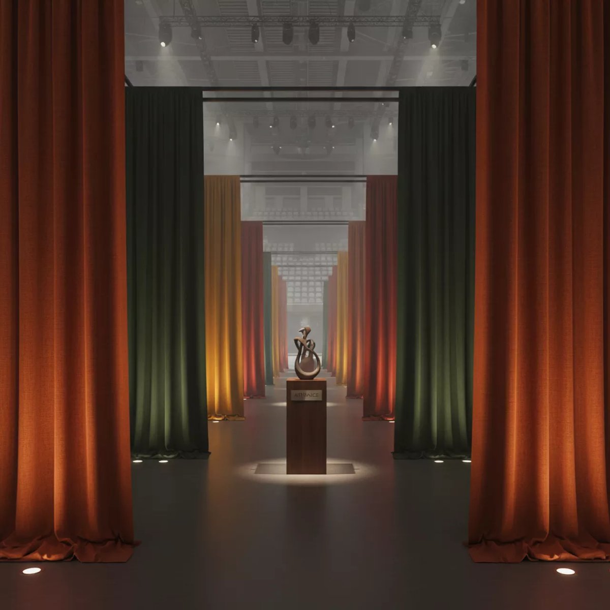 Аренда Драпировка и декорирование тканями в Керлинговом центре «Ледяной куб» — ART SPACE