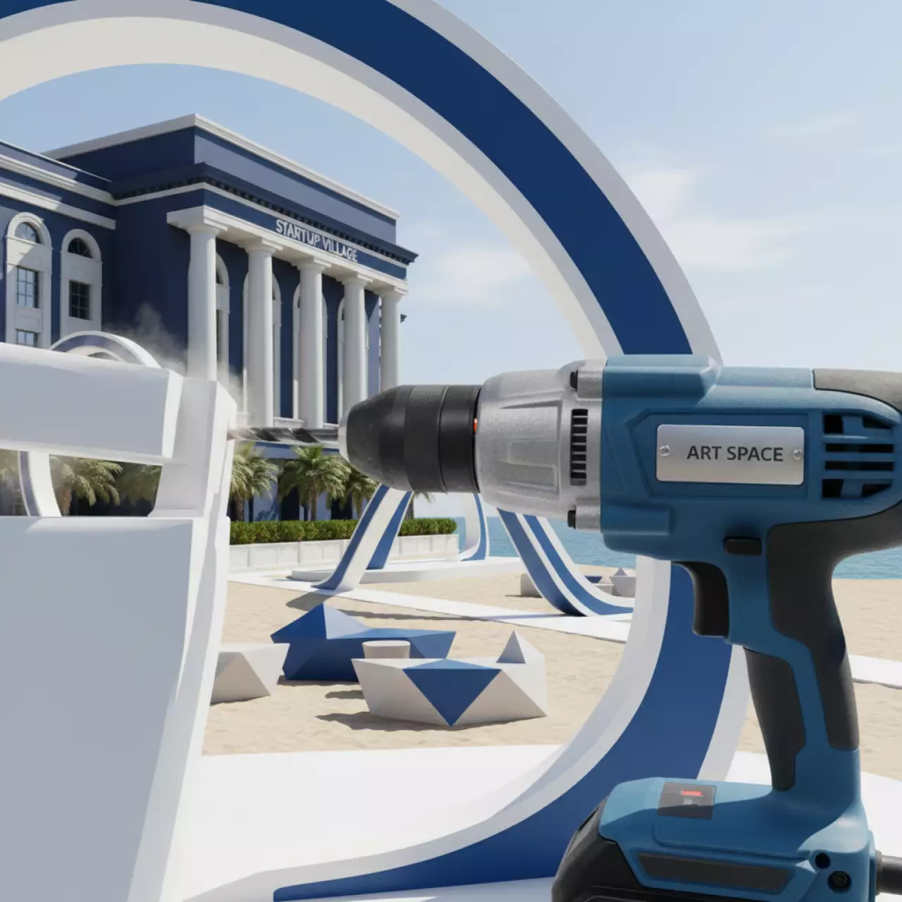 Аренда Дрель ударная DORN DD 750 750 Вт на пляже «Мандарин» — ART SPACE