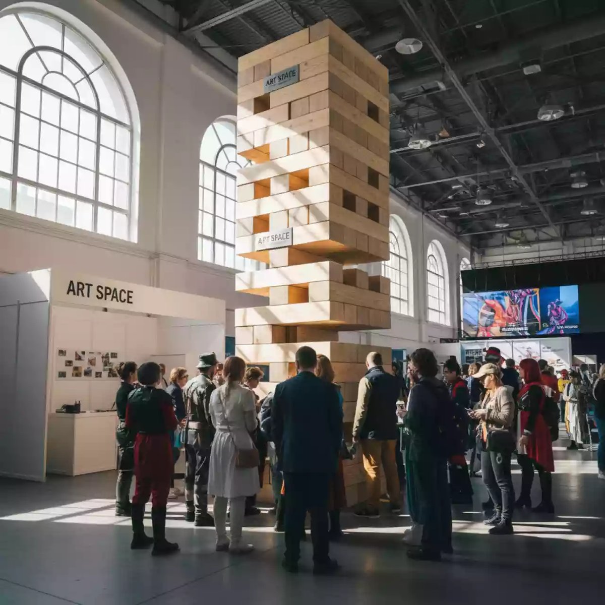 Аренда Дженга гигантская XXXL 2 м в Red Arena — ART SPACE