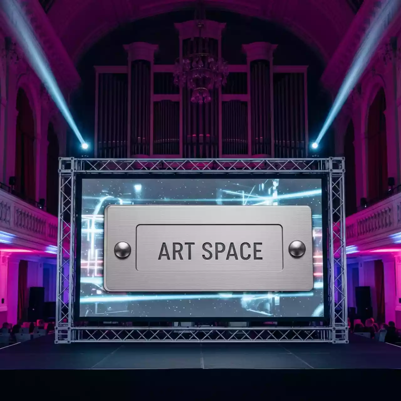 Аренда Экран 3х4 м для прямой и обратной проекции в Зале органной и камерной музыки — ART SPACE