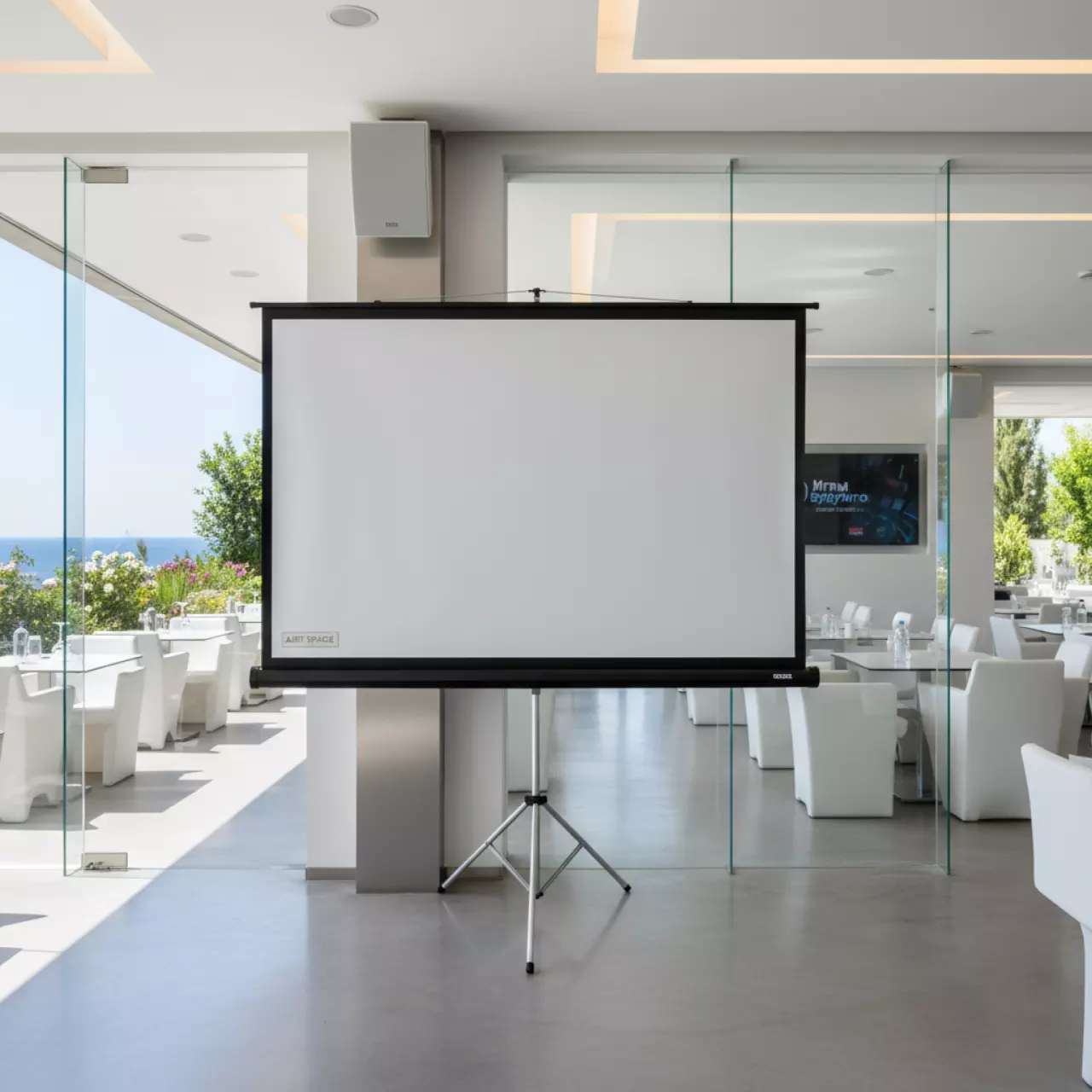 Аренда Экран для проектора 1,7х1,2 м в ресторане «Sanremo» — ART SPACE