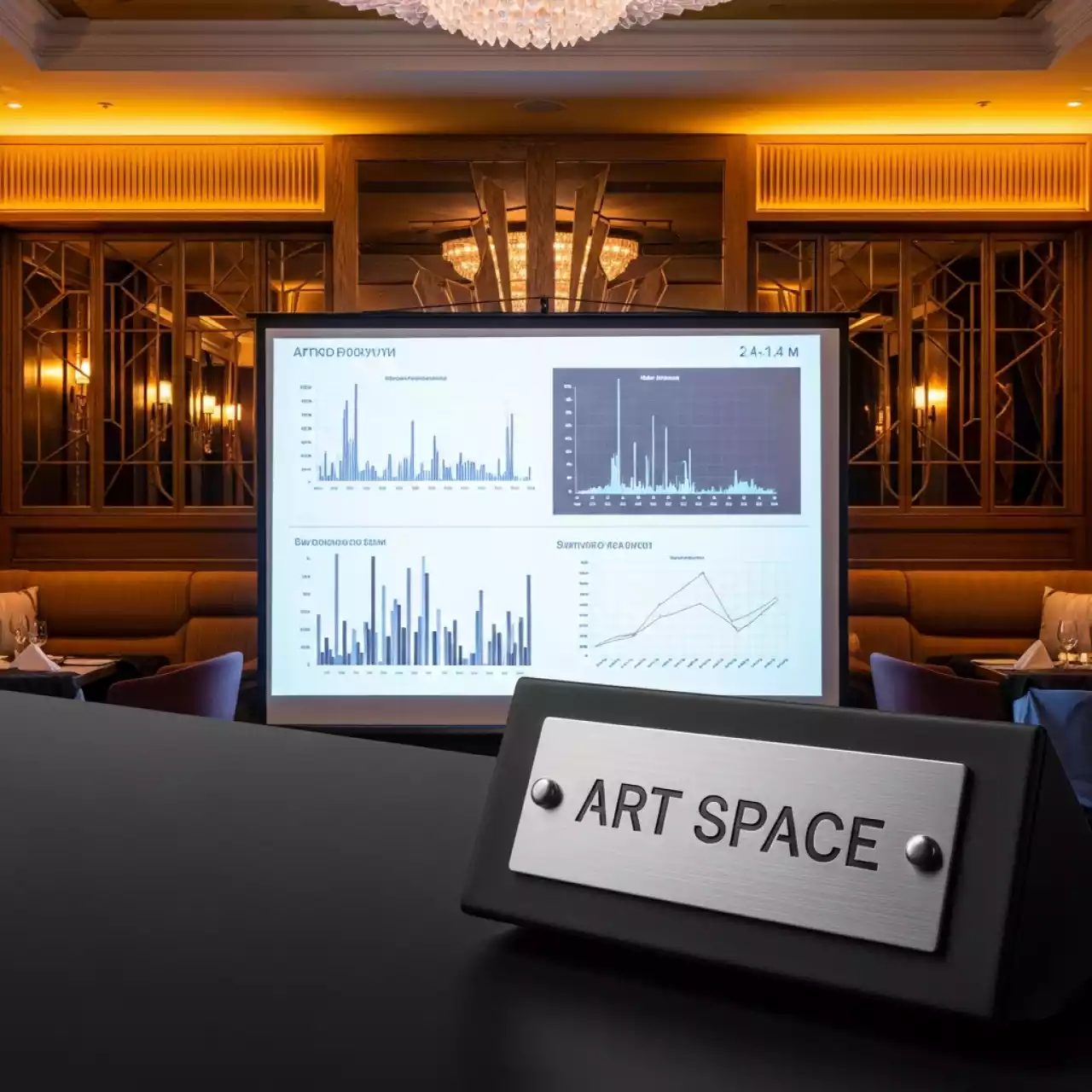 Аренда Экран для проектора 2,4х1,4 м в ресторане «Магадан» — ART SPACE