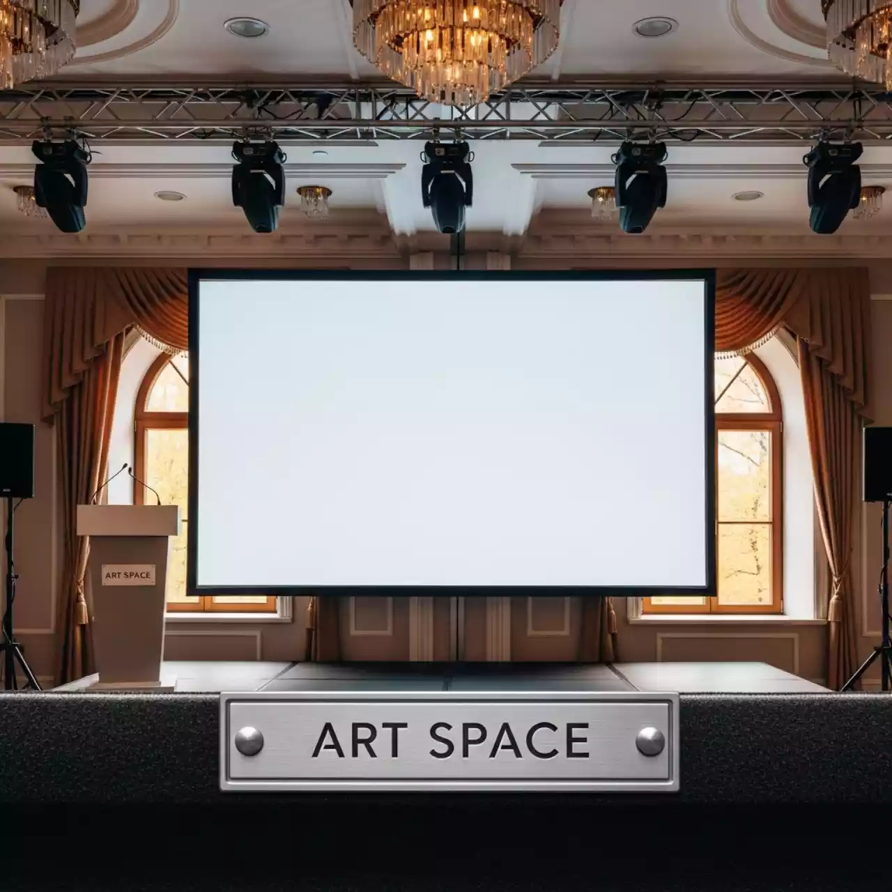 Аренда Экран для проектора 4х3 м в Golden Tulip Rosa Khutor — ART SPACE