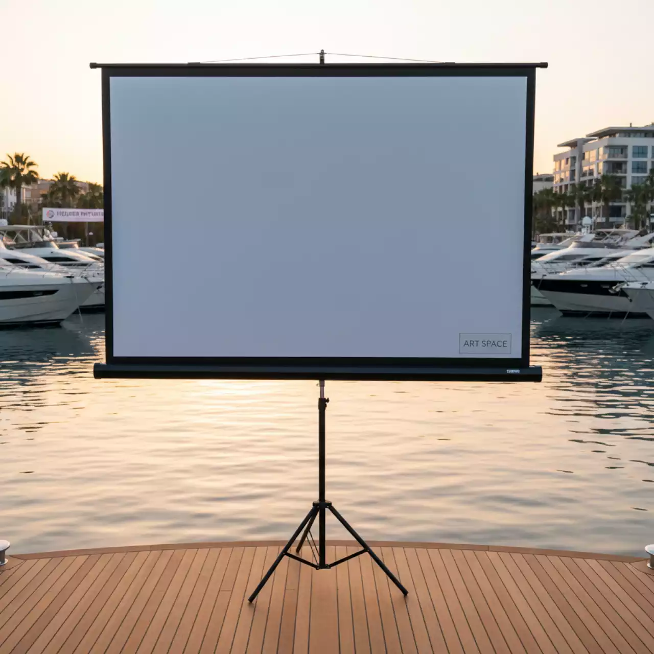 Аренда Экран для проектора Cactus 220х165 см соотношение 4 3 на VIP-яхте (Имеретинский порт) — ART SPACE