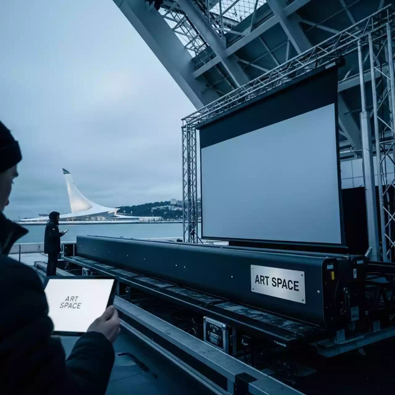 Аренда Экран для проектора с электроприводом Lumien LCTC 100105 16 9 295x166 HCG на территории Морпорта Сочи — ART SPACE