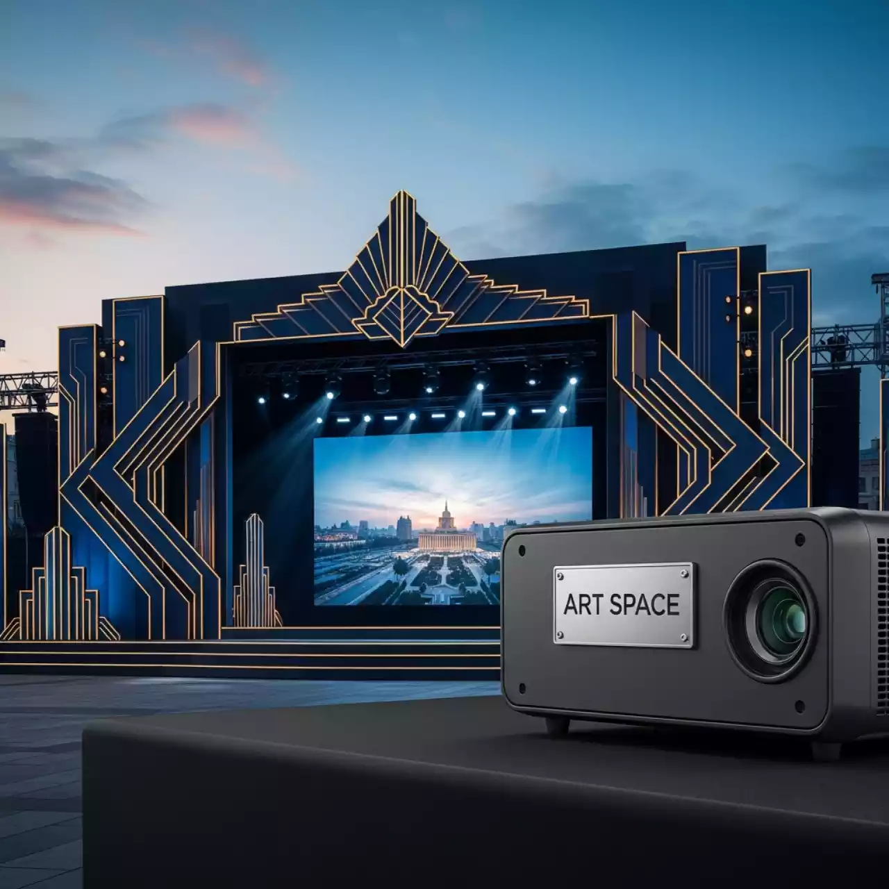 Аренда Экран для проектора с электроприводом Lumien LMC 100108 4 3 197x147 MW на Медальной площади — ART SPACE