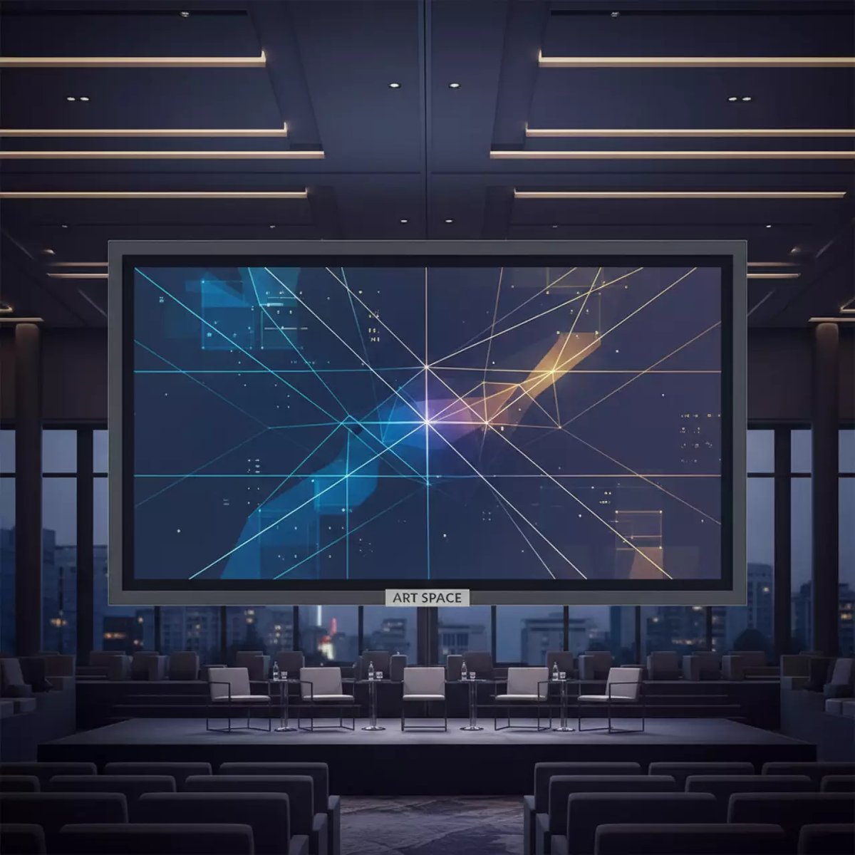 Аренда Экран для проектора с электроприводом Lumien Master Control LMC 100110 4 3 297x221 MW в Grand Karat Sochi — ART SPACE