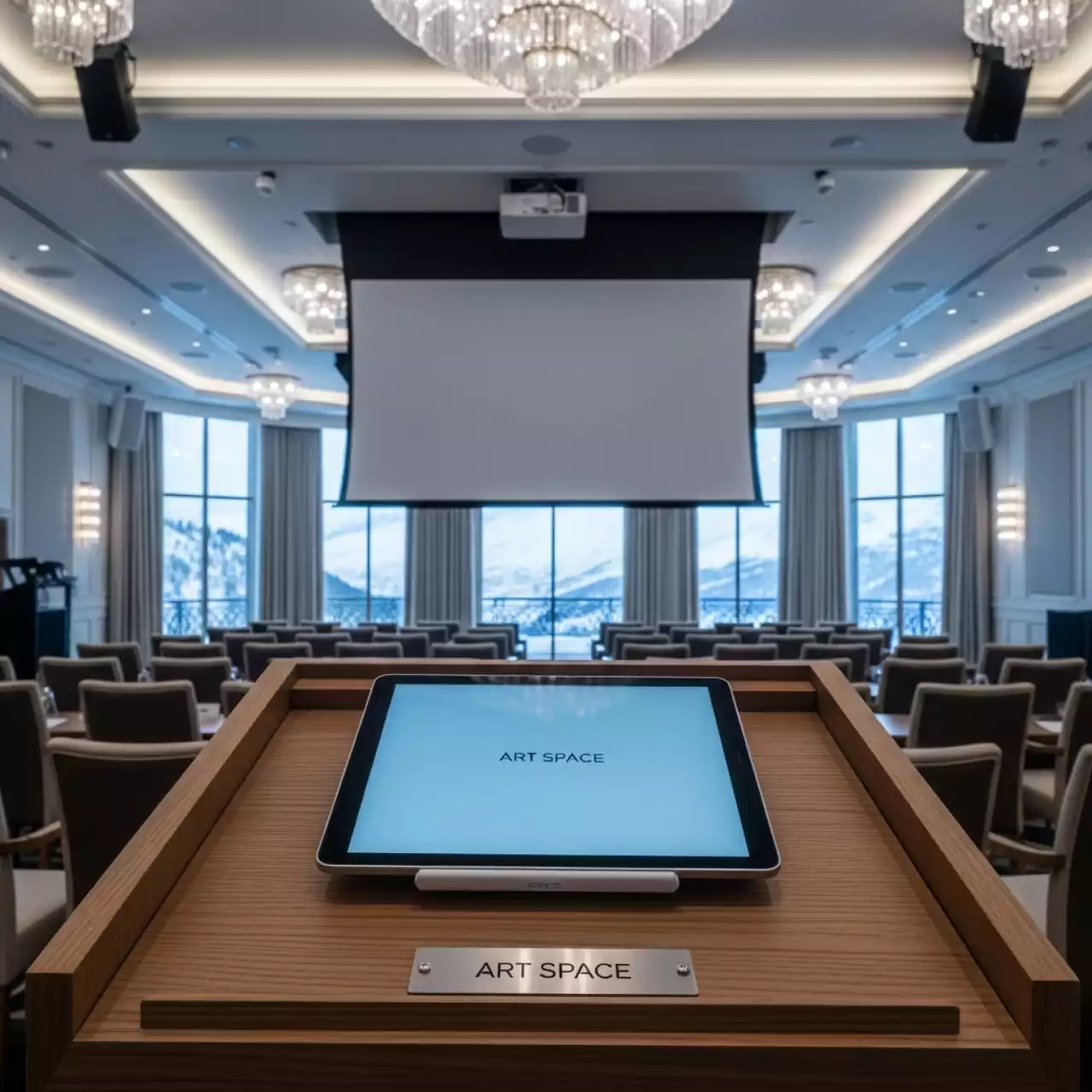 Аренда Экран для проектора с электроприводом Lumien Master Control LMC 100116 16 9 300x203 MW в Поляна 1389 Отель и Спа — ART SPACE