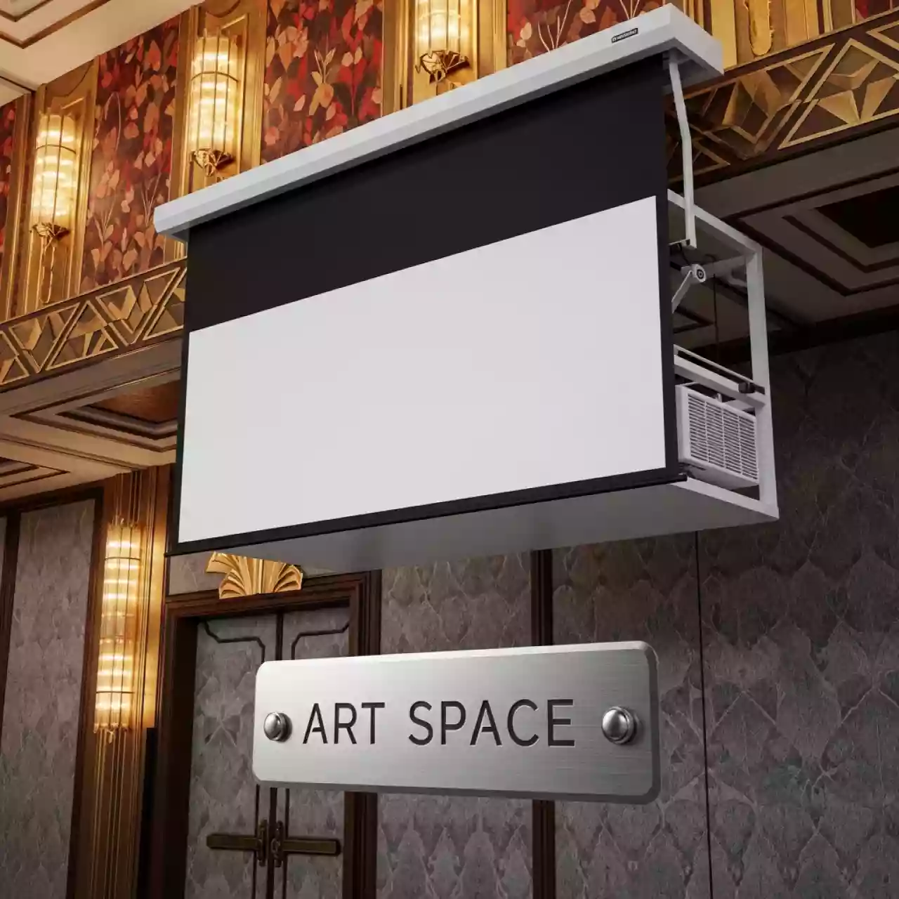 Аренда Экран для проектора с электроприводом Lumien Master Control LMC 100128 16 10 200х129 MW в Гранд Отель Сочи — ART SPACE