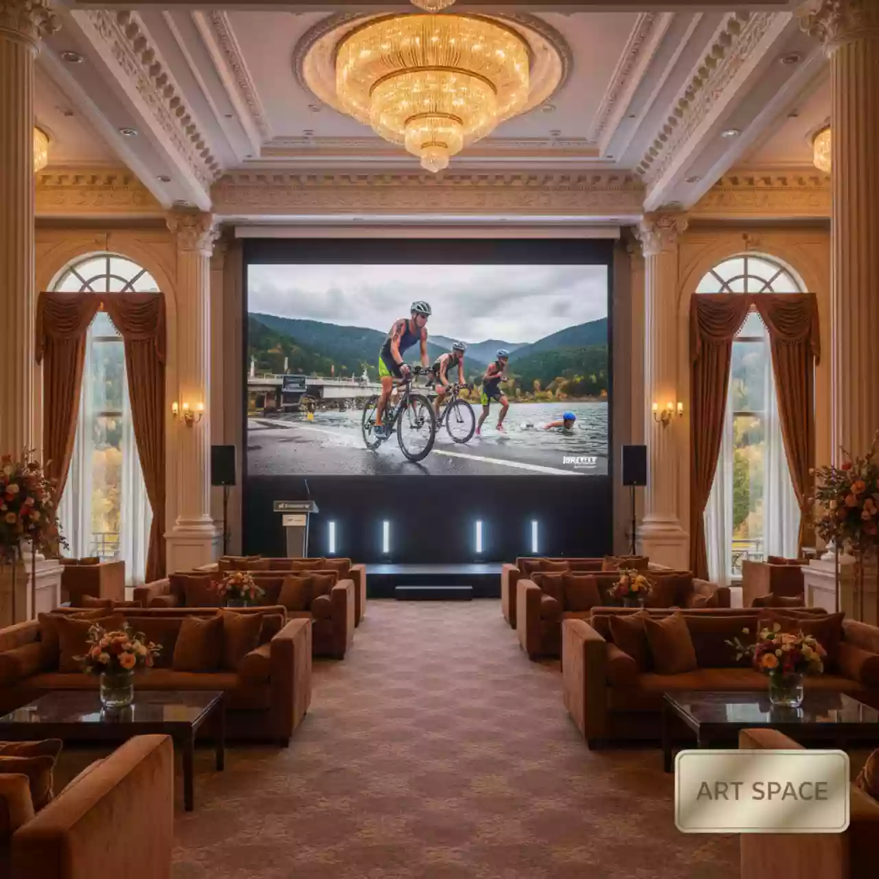 Аренда Экран для проектора с электроприводом Lumien Master Large Control LMLC 100104 16 9 в Поляна 1389 Отель и Спа — ART SPACE