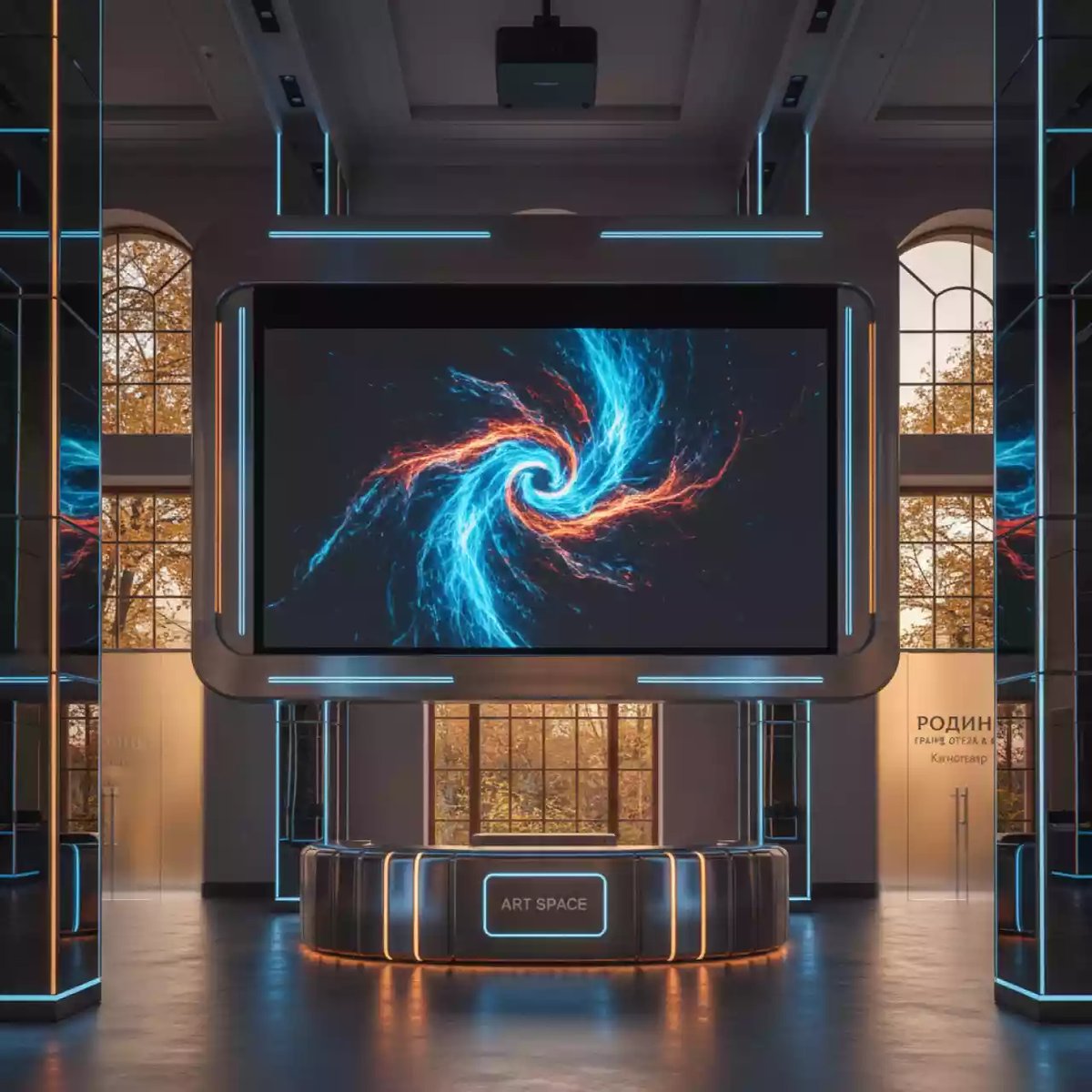 Аренда Экран для проектора с электроприводом Lumien Master Large Control LMLC 100107 16 10 549х355 MW в Rodina Grand Hotel & SPA — ART SPACE