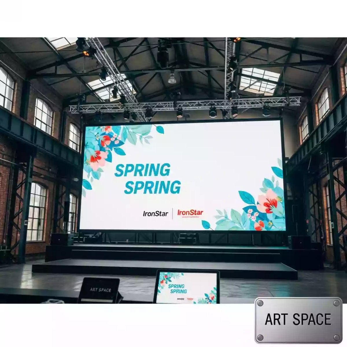 Аренда Экран для проектора с электроприводом Premier Hercules Lux 4 3 716х598 MW L4 W в ледовом дворце «Роза Хутор» — ART SPACE