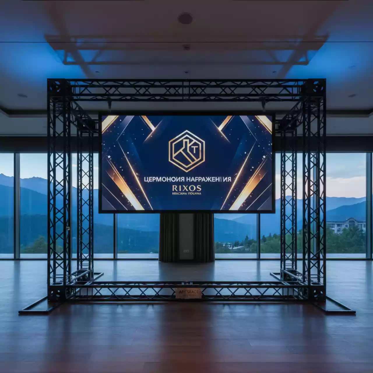 Аренда Экран для проектора с электроприводом Premier Phoenix R 16 9 180х180 мм в Rixos Krasnaya Polyana — ART SPACE