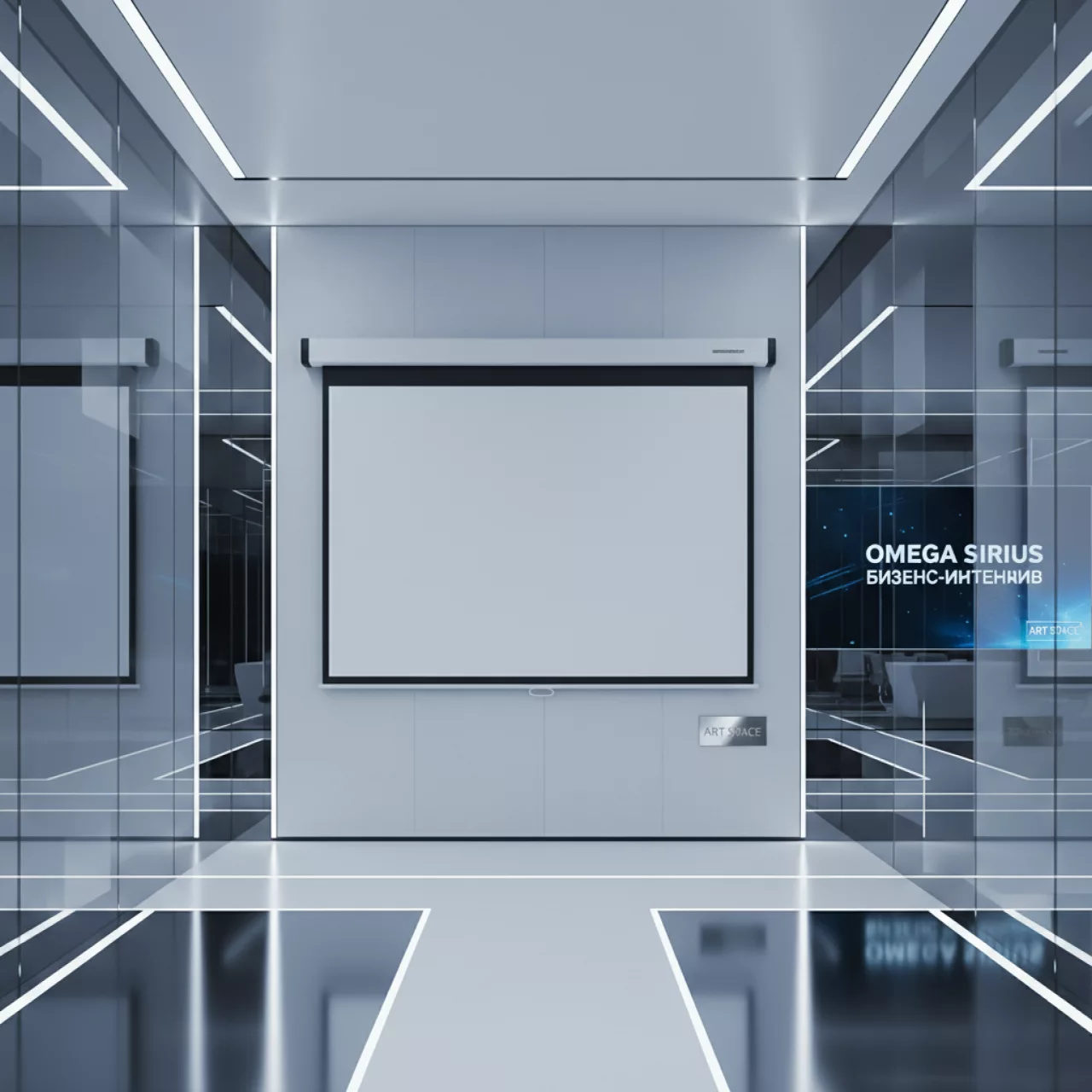 Аренда Экран для проектора с электроприводом Premier Phoenix R 16 9 183х183 MW PR W в Omega Sirius — ART SPACE