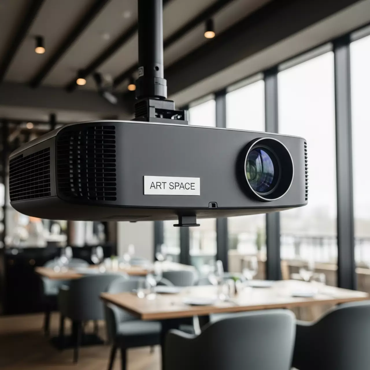 Аренда Экран для проектора с электроприводом Premier Phoenix R 16 9 276х159 мм в ресторане «La Terrazza» — ART SPACE