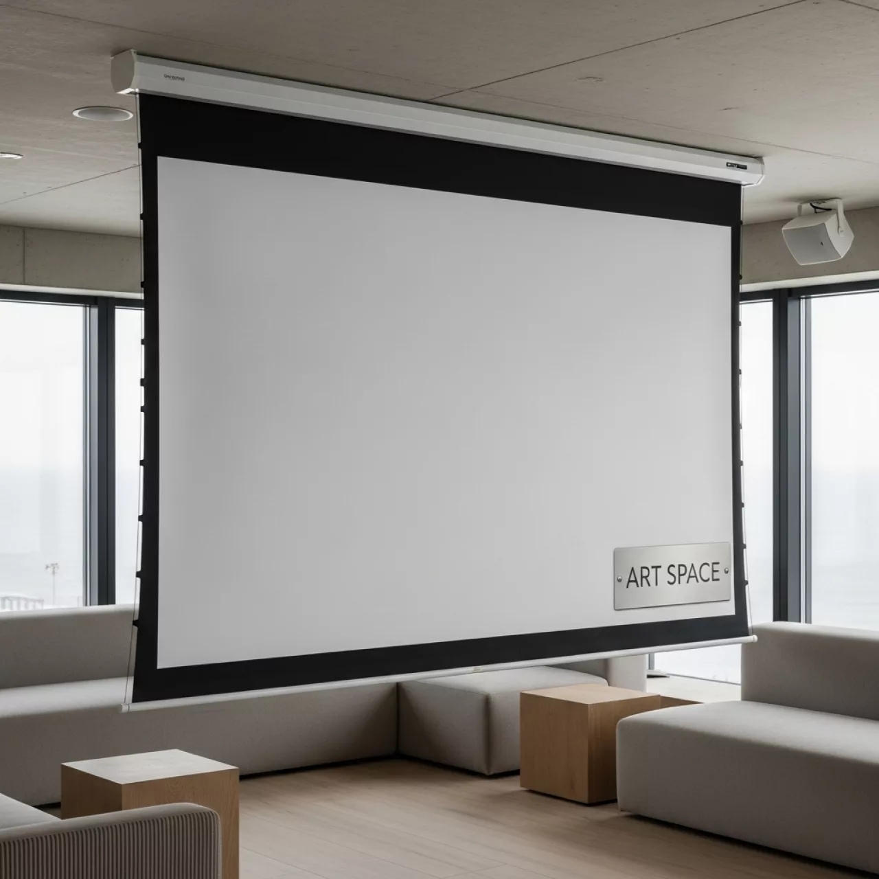 Аренда Экран для проектора с электроприводом Premier Phoenix R 4 3 240х180 MW PR W на пляжных клубах Хосты — ART SPACE