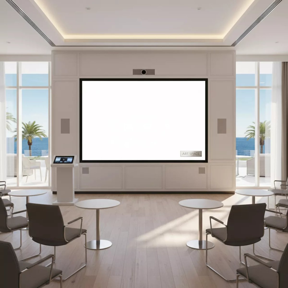 Аренда Экран настенный Classic Norma 1 158x158 W MW S0 в Grand Karat Sochi — ART SPACE