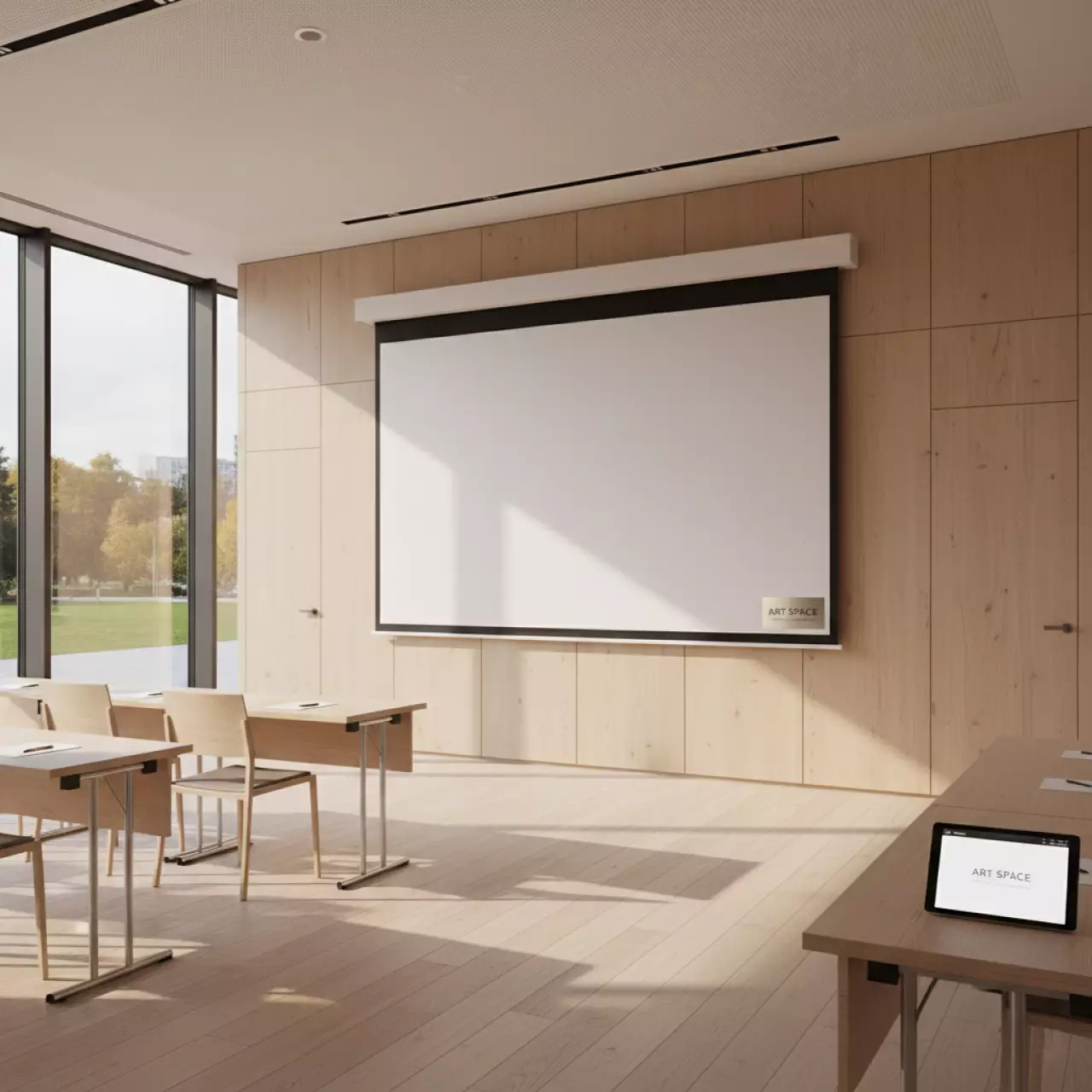 Аренда Экран настенный Lumien Eco Picture LEP 100102 1 1 180х180 см MW в City Park Hotel Sochi — ART SPACE