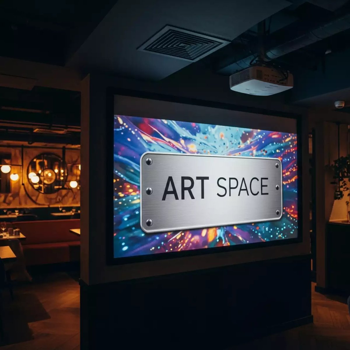 Аренда Экран настенный Lumien Master Picture 259x400 16 9 MWFG LMP 100126 в ресторане «Voda» — ART SPACE