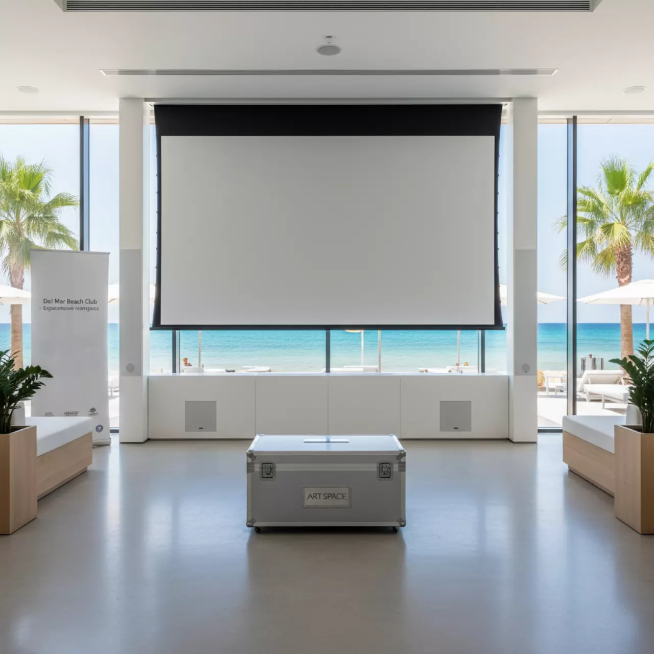 Аренда Экран настенный Lumien Master Picture LMP 100130 160х120 см 4 3 MW в пляжном клубе Del Mar — ART SPACE