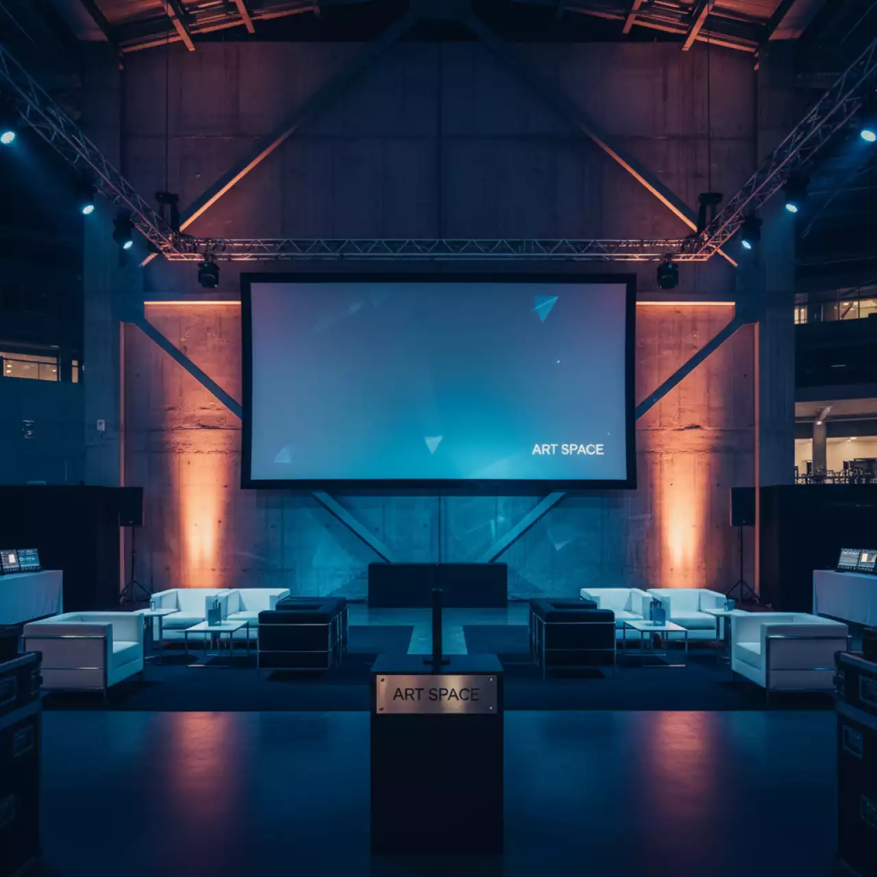 Аренда Экран проекционный Draper Targa HDTV 9 16 147х264 в ледовой арене «Шайба» — ART SPACE