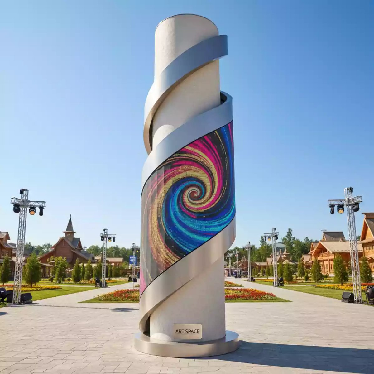 Аренда Экран светодиодный гибкий в этно-парке «Моя Россия» — ART SPACE