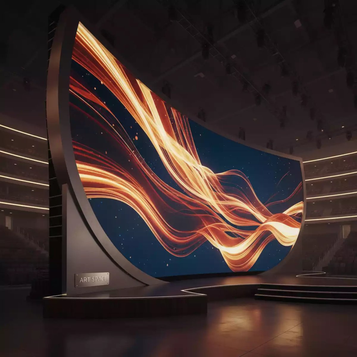 Аренда Экран светодиодный круглый сектор с шагом 2 мм A2 M13 в Red Arena — ART SPACE